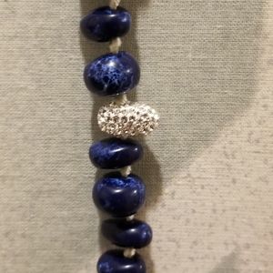 Lele Sadoughi Pebble Necklace Navy